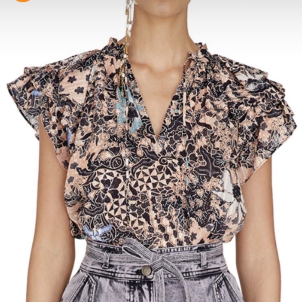 Ulla Johnson Flutter Sleeve Top